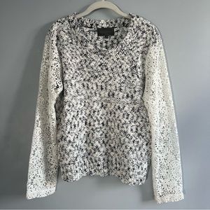 Sunday in Brooklyn Crocheted Lace Sweater